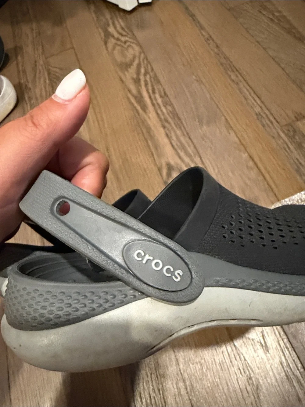 CROCS Kids Black and Gray Slip-On Clog